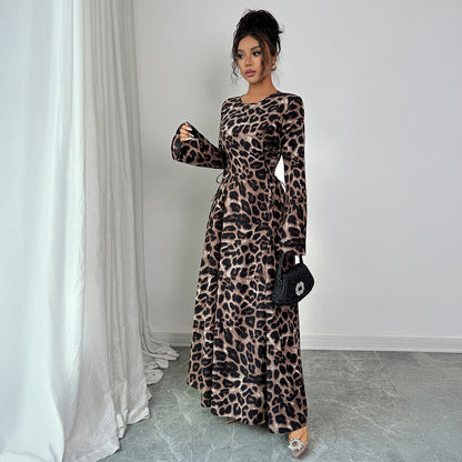 Leopard Print Long Dress