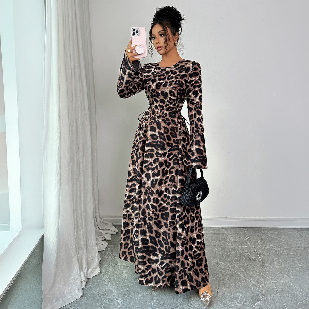 Leopard Print Long Dress