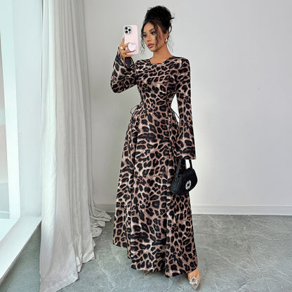 Leopard Print Long Dress