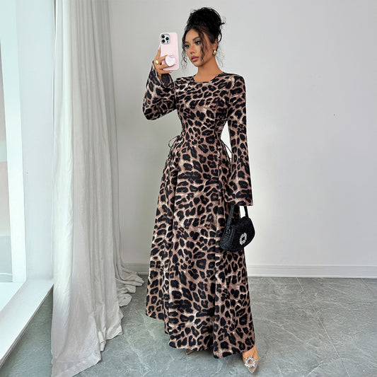 Leopard Print Long Dress
