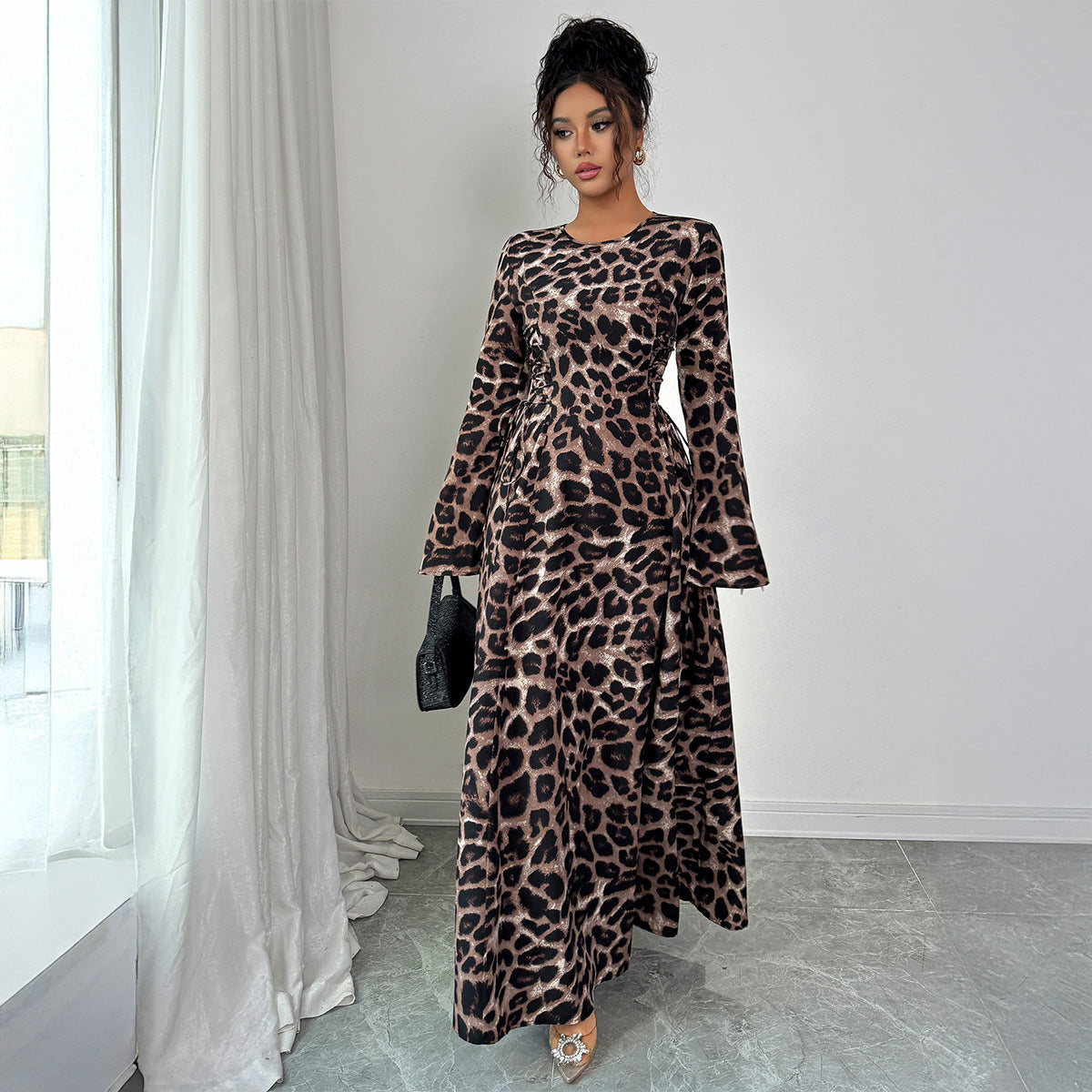 Leopard Print Long Dress