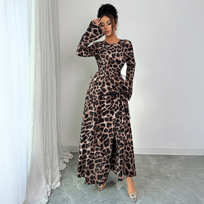Leopard Print Long Dress